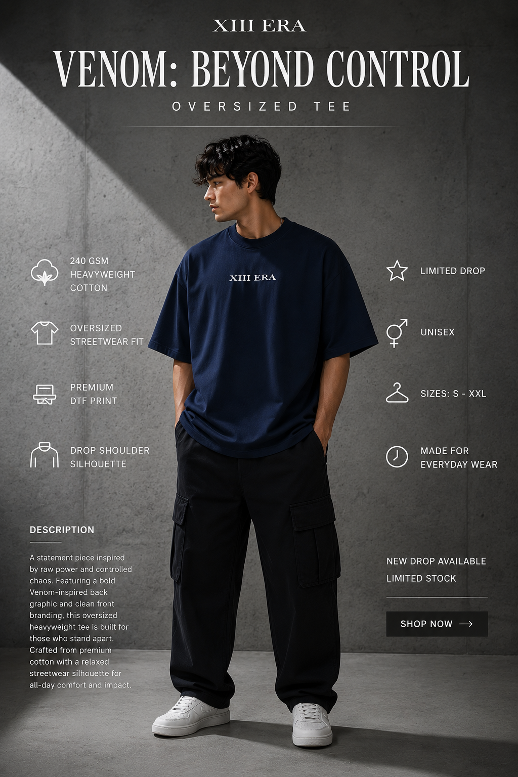Limited Edition Wave Oversized Tee