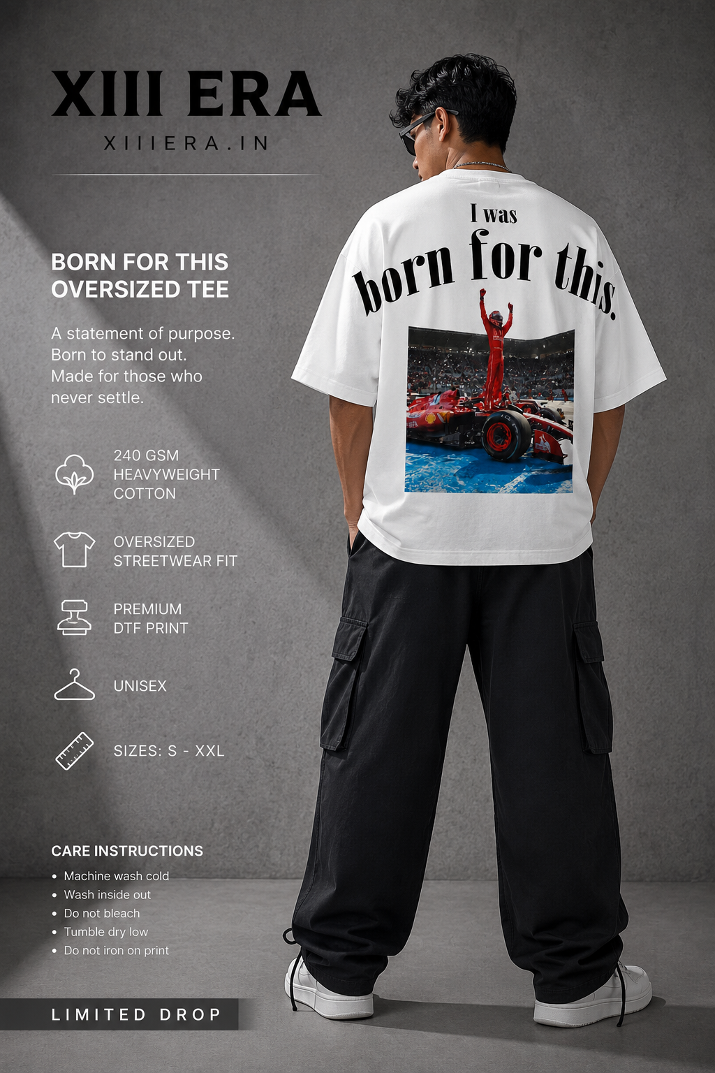 Born For This – Oversized Graphic Tee