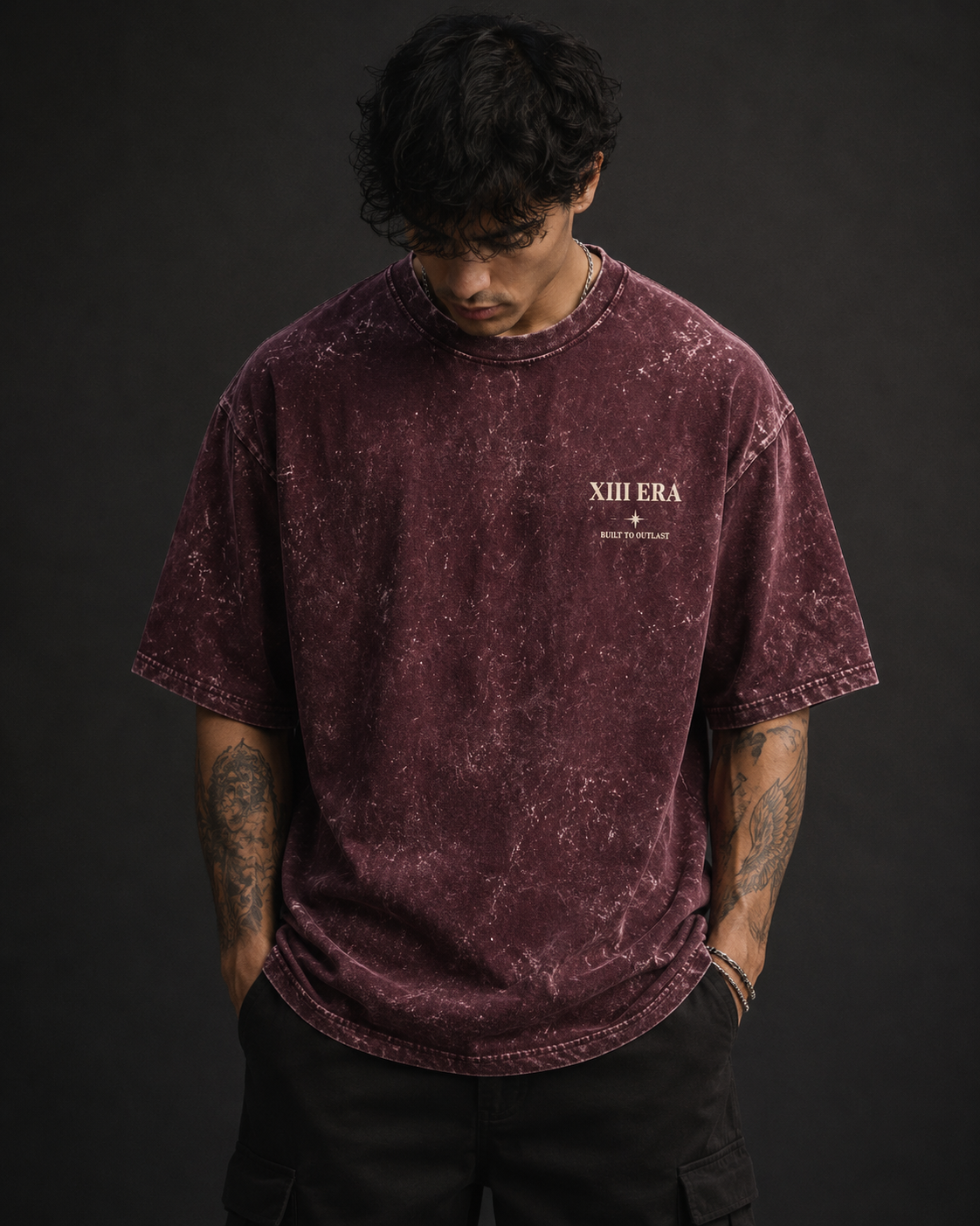 OUTLAST ESSENTIALS - Unisex Acid Washed Oversized Tee