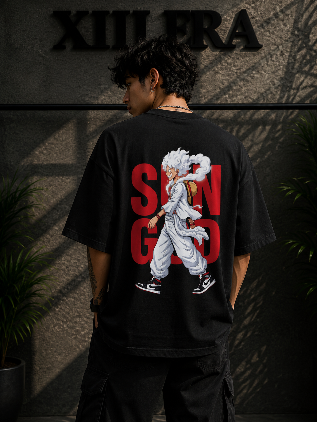 Flame Crest - Unisex Terry Oversized Tee