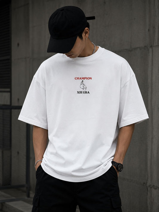 Champion White Edition - Unisex Terry Oversized Tee